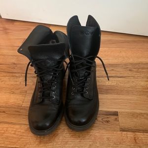 Lucky Black Combat Boots
